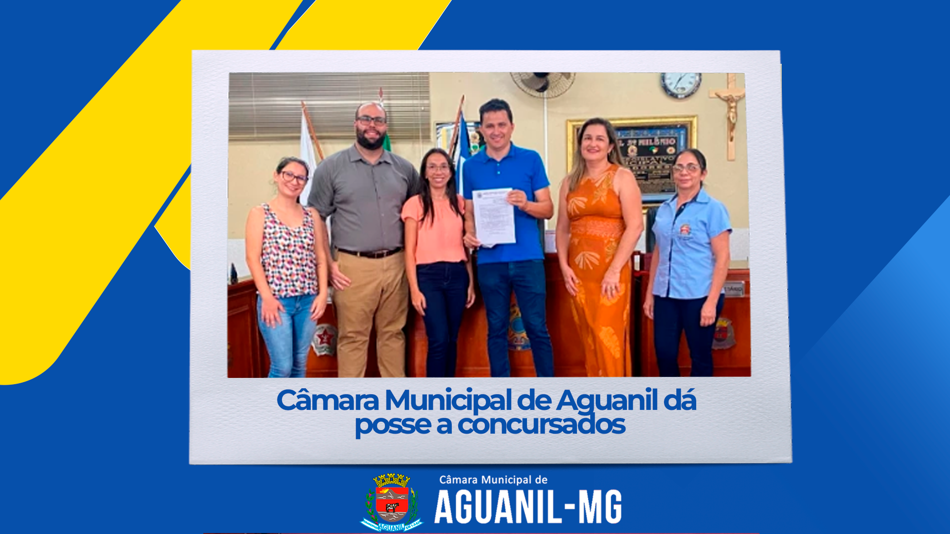 Câmara Municipal de Aguanil dá posse a concursados e atinge 100 % do quadro de concursados